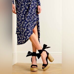 Christian Louboutin Black Mariza du Desert 130 gabardine espadrille sandals EU38